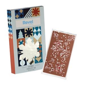 1 Oz. Belgian Chocolate in Snowflake Window Box - Peppermint Bar