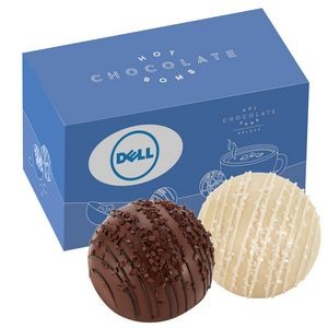 Hot Chocolate Bomb Gift Set - 2 Pack - Milk & Dark Delight & White Chocolate Crystal
