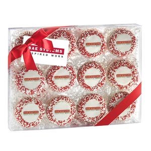 Elegant Chocolate Covered Printed Oreo® Gift Box - Nonpareil Sprinkles/Printed Cookies (12 Pack)