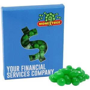 Dollar Sign Window Box with Green Jelly Belly® Jelly Beans