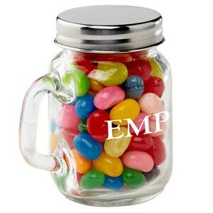 Glass Mini Mason Jar w/ Handle - Jelly Belly Jelly Beans