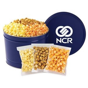 3 Way Popcorn Tins - (2 Gallon) - Individually Bagged