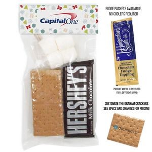 Large S'mores Kit Header Bag with Fudge Packets