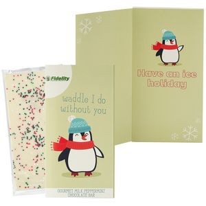 3.5 Oz. Belgian Chocolate Greeting Card Box (Waddle I do Without You) - Holiday Sugar Cookie Bar