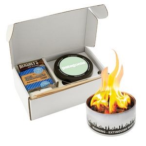 City Bonfires S'mores Night Pack featuring Portable Fire Pit w/ Custom lid label