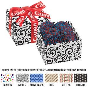 Gala Gift Box w/ 5 Chocolate Covered Oreo® Cookies w/ Corporate Color Nonpareils (Large)