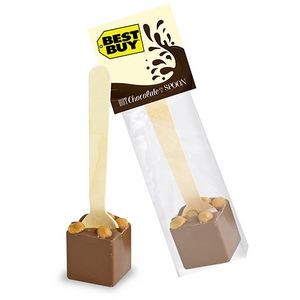Hot Chocolate on a Spoon in Header Bag - Milk Chocolate w/ Salted Caramel