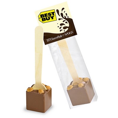 Hot Chocolate on a Spoon in Header Bag - Milk Chocolate w/ Salted Caramel