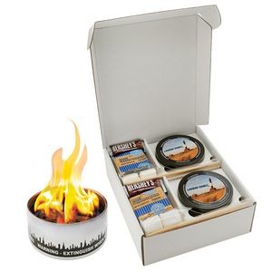 City Bonfires S'mores Family Night Pack featuring Portable Fire Pit w/ Custom lid label
