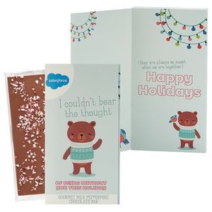 3.5 Oz. Belgian Chocolate Greeting Card Box (I Couldn't Bear The Thought)- Peppermint Bar
