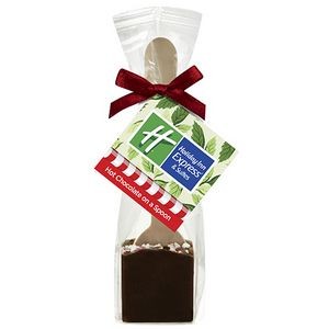 Hot Chocolate on a Spoon in Favor Bag - Dark Chocolate w/ Peppermint Bits
