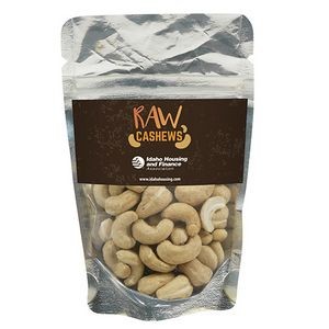 Resealable Clear Pouch w/ Raw Cashews