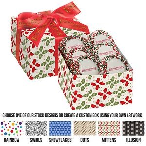 Gala Gift Box w/ 5 Chocolate Covered Custom Oreo® Cookies w/ Holiday Nonpareils (Large)