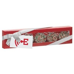 Luxury Chocolate Covered Oreo® Gift Box - Holiday Nonpareil Sprinkles (5 pack)