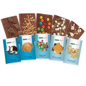 1 Oz. Chocolate Bar Sets - Set of 5 w/ Assorted Toppings