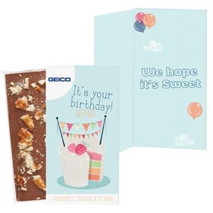 3.5 oz Belgian Chocolate Greeting Card Box (It's Your Birthday!) - Salted Pretzel