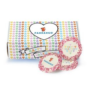 Custom Sugar Cookie w/ Valentine's Day Sprinkles in Mailer Box (12)