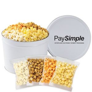 4 Way Popcorn Tins - (2 Gallon) - Individually Bagged