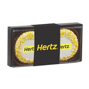 Belgian Chocolate Custom Oreo® Gift Box - Corporate Color Nonpareil Sprinkles