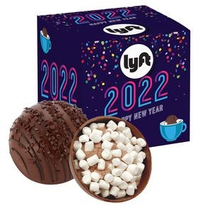 New Years Hot Chocolate Bomb Gift Box - Deluxe Flavor - Milk & Dark Delight