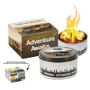 City Bonfires Portable Fire Pit w/ custom lid label and custom gift box