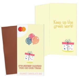 3.5 oz Belgian Chocolate Greeting Card Box (It's Sweet Having You On Our Team) - Plain