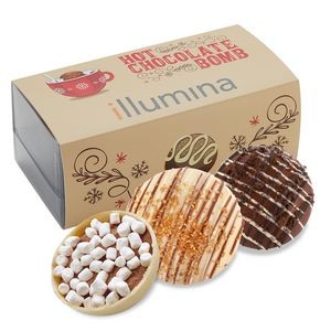 Hot Chocolate Bomb Gift Box - Grand Flavor - 2 Pack - Cookies & Cream, Dulce de Leche