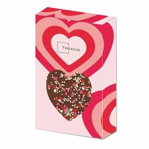 Belgian Chocolate Sweetheart Box (1 Oz.) Milk Chocolate w/ Festive Valentine's Day Sprinkles