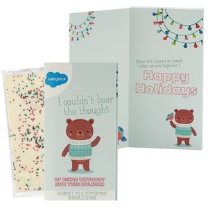 3.5 Oz. Belgian Chocolate Greeting Card Box (I Couldn't Bear The Thought)- Holiday Sugar Cookie Bar