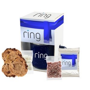 Promo Revolution - 16 Oz. Camping Mug with Gourmet Chocolate Chip Cookies & Hot Cocoa Kit