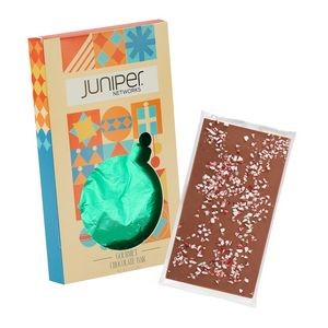 1 Oz. Belgian Chocolate in Ornament Window Box - Peppermint Bar