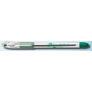 R.S.V.P. Capped Ballpoint Pen - Green Trim/Black Ink