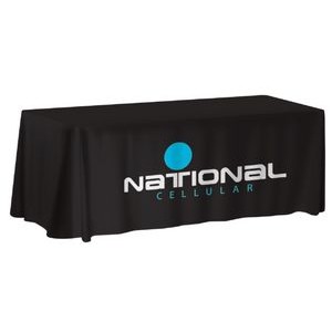 6' NON-FITTED Front Print ONLY Table Cover (with Stock Fabric Color)