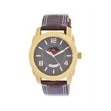 ABelle Promotional Time Maverick Men's Gold Watch w/ Leather Band
