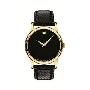 Men's Movado® Museum® Gold Classic Leather Watch