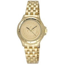 Encore Medallion Gold Tone Stainless Steel Watch