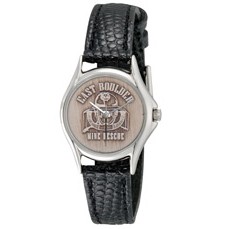 Neptune Medallion Silver Ladies Watch w/Leather Strap