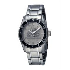 Selco Geneve Ladies' Canvas Medallion Silver Watch