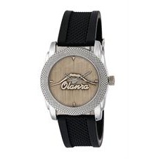 ABelle Promotional Time Maverick Medallion Silver Ladies' Watch w/ Rubber Strap