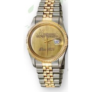 ABelle Promotional Time Saturn Medallion Men's Two Tone Watch