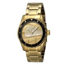 Selco Geneve Ladies' Canvas Medallion Gold Watch