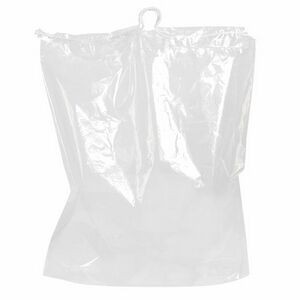 Stock Clear Plastic Cotton Drawstring Bag (16" x 18" x 3")