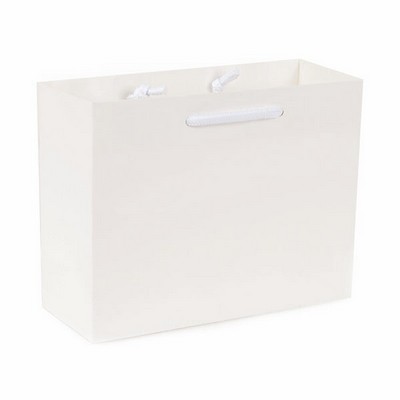 ECO White Kraft Tote Bag (9"x3 1/2"x7")