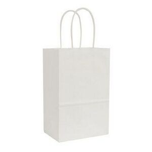 White Kraft Shopping Bag (5.5"x3.25"x8.375")