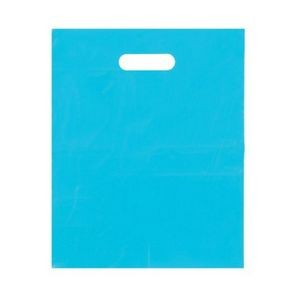Colored Plastic Die Cut Merchandise Bag (12" x 15")
