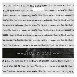 Stock Plastic Fold Over Die Cut Thank You Handle Bag (20" x 20" x 5")