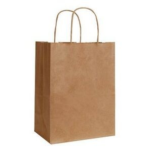 ECO Natural Kraft Shopping Bag (8" x 4 3/4" x 10 1/2")