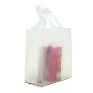 Frosty Clear Soft Loop Shopper Bag (6 1/2" x 3 1/2" x 6 1/2")