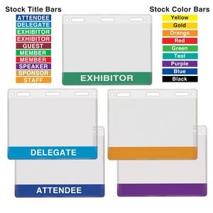 Stock Color & Title Bar I.D. Card Holders w/ Hi-Back Slot