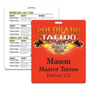 Full Color Value Priced Event Badge (4.25" x 3.625")